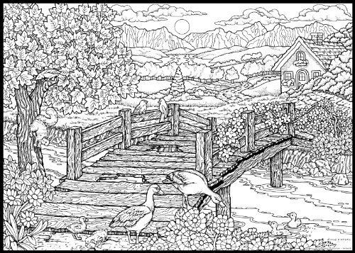 Detailed Landscape Coloring Pages For Adults - Part 7